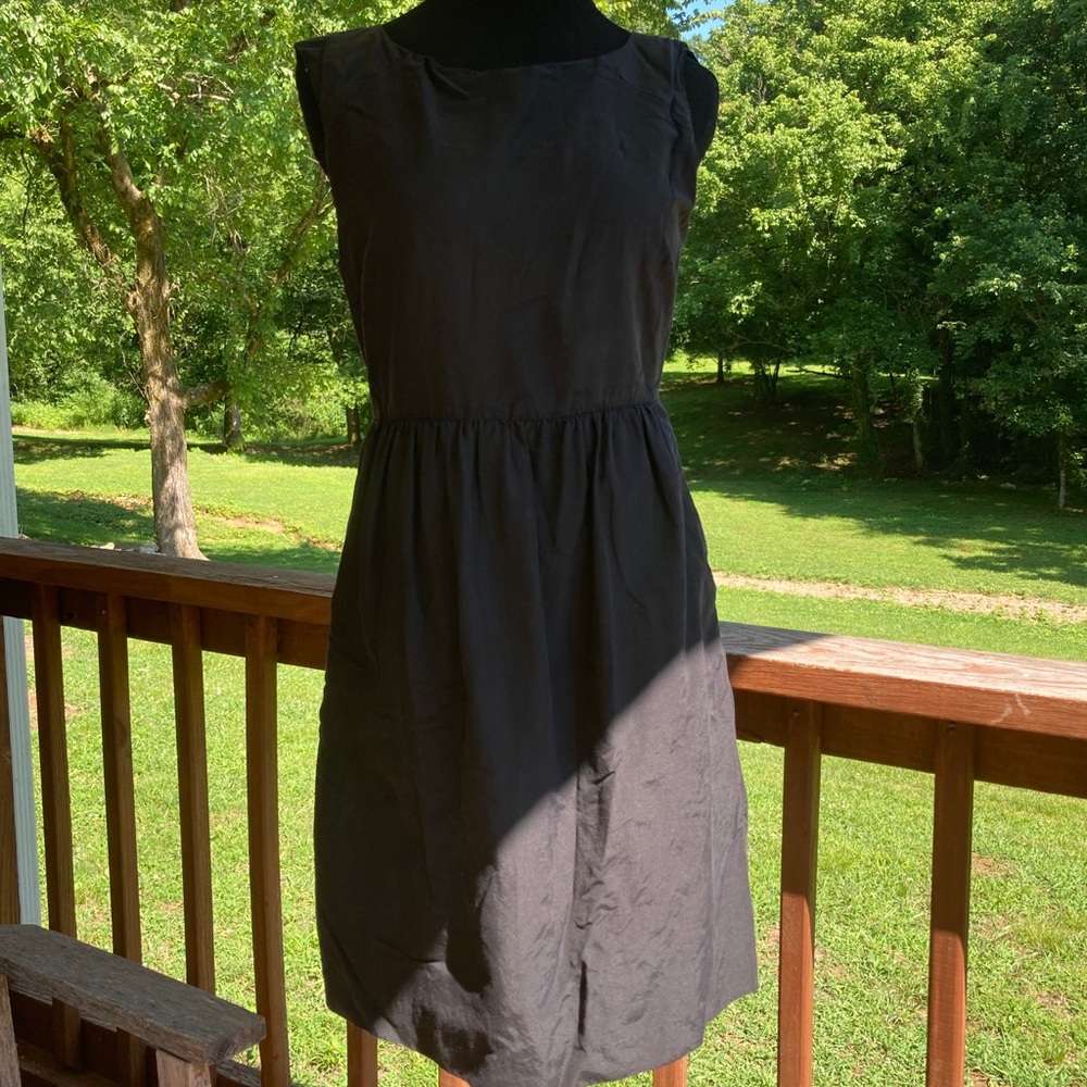 J. Crew black lined dress size 6